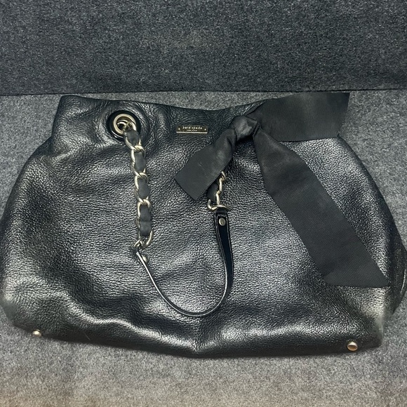 Kate Spade Maryanne Tote – Black Real Pebbled Leather with Bow Detail - Picture 1 of 16
